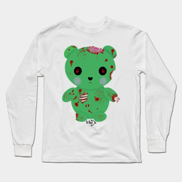 Zombie bear v1 Long Sleeve T-Shirt by tothemoons